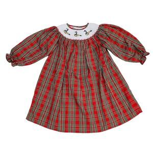 NWT Ruth and Ralph Size 6 Christmas Geese Smocked Helen Dress